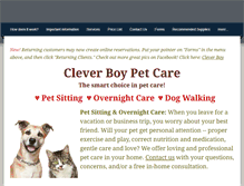 Tablet Screenshot of cleverboypetcare.com